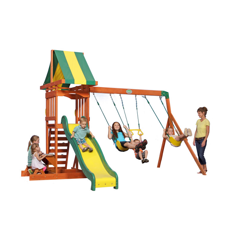 Backyard Discovery Belmont Sunnydale Swing Set Wayfair.co.uk